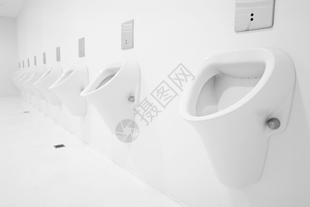 卫生的生理奢华浴室卫生间排尿办公室男性镜子小便池服务图片