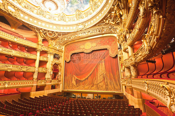 巴黎大歌剧院内地歌剧画廊枝形历史性音乐旅行楼梯音乐会吊灯大厅图片