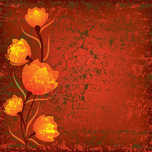 抽象花纹插图艺术植物圆圈滚动作品叶子曲线卡通片绘画玫瑰背景图片