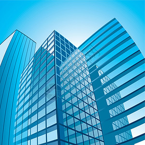 摩天大楼反射城市外观进步建筑学技术办公室天空鱼眼房地产图片