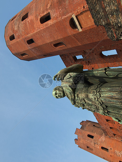 朱利叶斯凯撒神像废墟建筑学纪念碑皇帝地标雕像图片