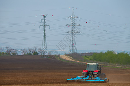 拖轨地球车辆草地土地食物农田机器环境农场农村图片