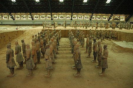 Xian的Terracotta勇士团胜地地标历史旅行博物馆旅游文化兵马俑观光纪念碑图片