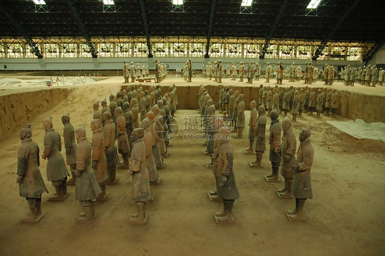 Xian的Terracotta勇士团胜地地标历史旅行博物馆旅游文化兵马俑观光纪念碑图片