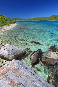 英属维尔京群岛爬坡风景天堂蓝色旅游海滩海岸海洋天空晴天图片