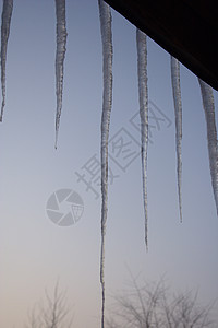 冰柱冻结天空水晶太阳房子图片