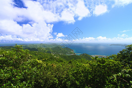 塞高山国家公园晴天气氛植被旅游海岸热带国家蓝色天堂爬坡图片
