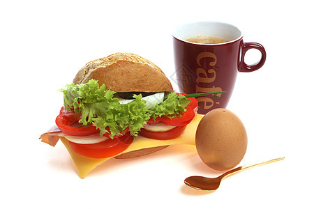 早餐面包卷营养食物奶制品饮食洋葱咖啡午餐水平产品美食图片