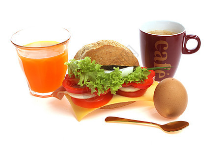 早餐面包卷午餐早餐咖啡食物面粉美食用餐营养产品水平图片