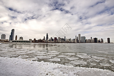 芝加哥市下城密歇根湖旅行地标商业旅游城市市中心建筑学办公室都市天际图片