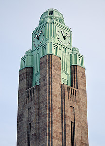 赫尔辛基火车站的时钟塔图片
