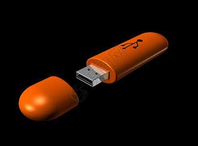 USB 键安全插头橙子备份硬盘背景数据技术记忆贮存图片