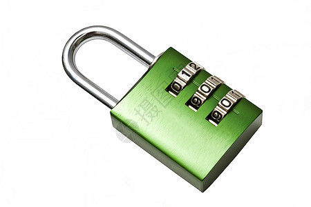绿色组合绿锁白色钥匙安全金属挂锁图片