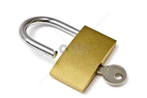 挂隔锁和密钥金属白色安全挂锁钥匙图片