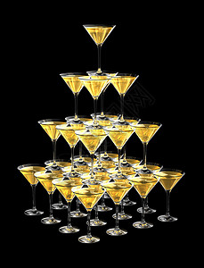 三维香槟杯3D金字塔图片