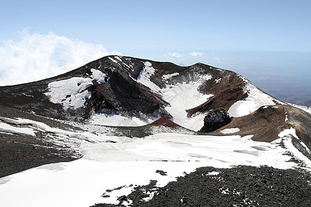 埃特纳火山火山口图片