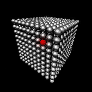 由小球体组成的立方体图片