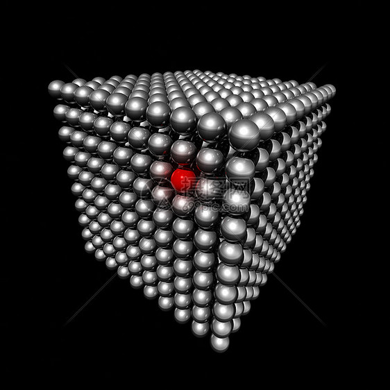 由小球体组成的立方体图片