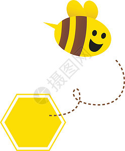 小小飞蜜蜂(黄色和棕色条纹)图片