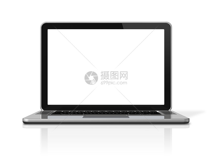 白上孤立的手提电脑技术互联网金属小路展示屏幕笔记本商业键盘工作图片