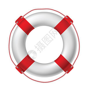 白生命浮标帮助红色航海救生圈海洋危险航行风险空白游泳图片