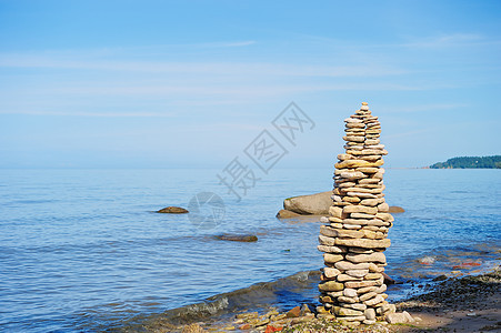 海岸悬崖天空温泉鹅卵石海景石头团体海洋瓦砾巨石岩石图片