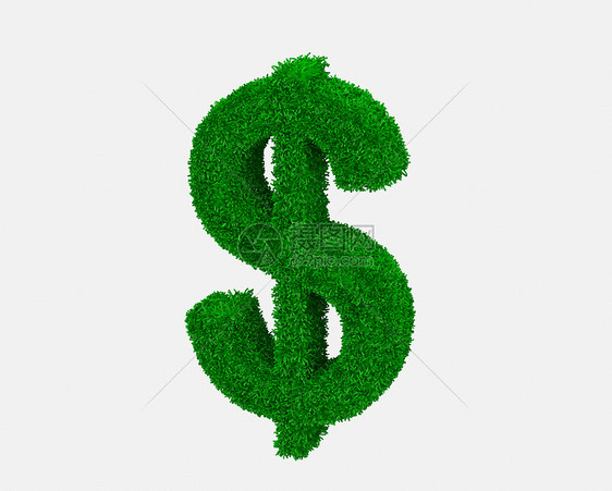 美元字体商业金融绿色生态植物销售银行现金叶子图片