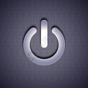 金属符号按钮圆圈徽章活力插图力量电脑背景图片