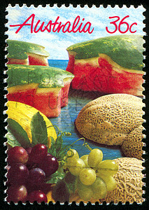澳大利亚葡萄邮票信封海豹历史性邮戳食物邮件明信片集邮水果背景