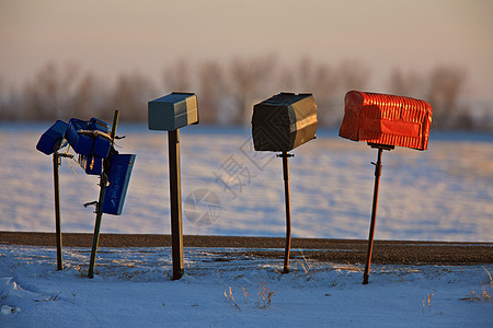 加拿大Inter Inter公司邮件箱卡片包装贮存纸板送货盒子展示邮政白色棕色背景图片