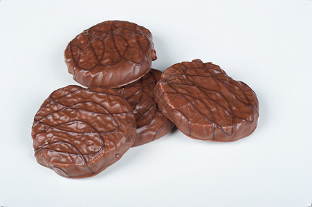 巧克力饼干水平糖果棕色圆形图片