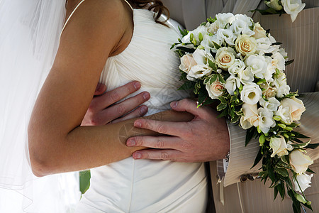 总括戒指女士婚姻磁带粉色裙子婚礼已婚新娘花束图片