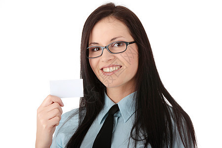 名片卡片女孩女士商务身份黑发管理人员营销工作生意人图片