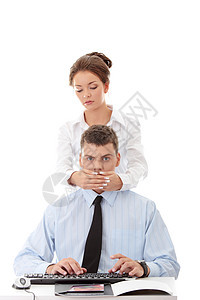 审查制度讲话工作室情绪情感男人手势方向商务商业困惑图片