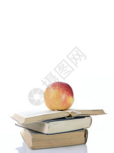 书上的红苹果课堂食物水果精装图书馆团体图书测试知识科学图片