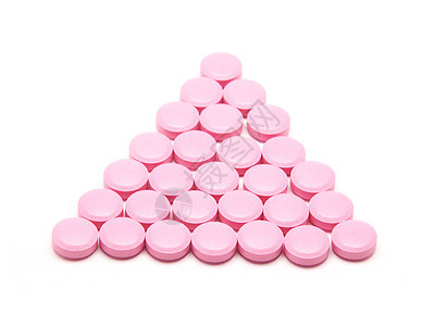 白色背景上的粉红平板药品团体红色紫色药物保健卫生帮助粉色剂量图片