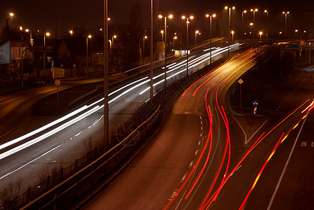 夜间高速公路运输汽车线条速度车道跑步运动头灯街道交通图片