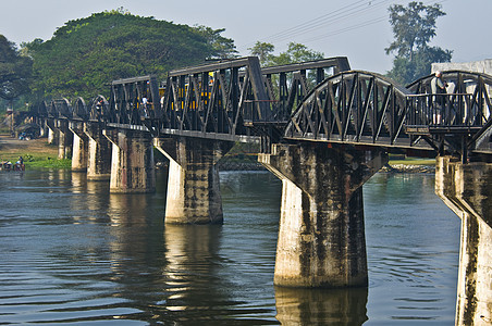 夸井桥上建筑快手旅游金属历史性运输铁路旅行文化纪念碑背景图片