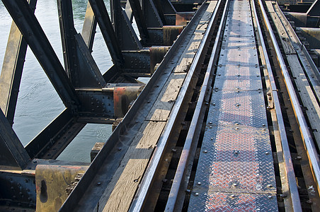 夸井桥上地标铁路建筑历史性旅游运输旅行金属纪念碑文化背景图片