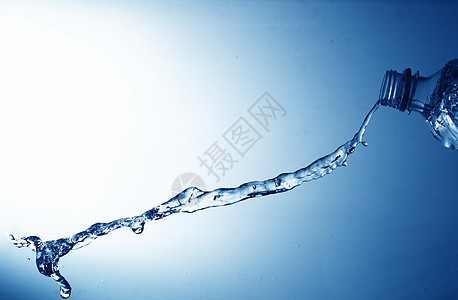 游水环境蓝色白色塑料饮料茶点氯化物瓶子流动聚合物图片