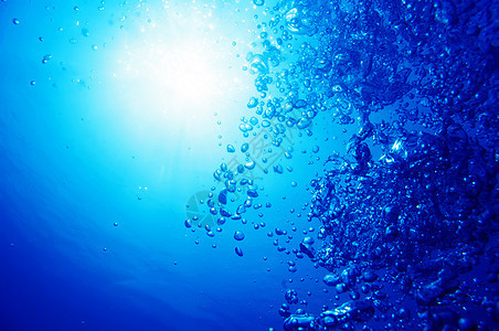 空气气泡气体水疱运动温泉蓝色液体水滴呼吸圆圈反射图片