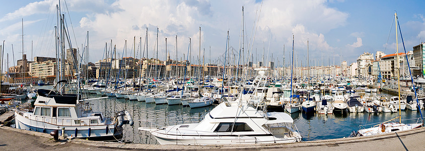 马赛航行旅行浮桥码头港口建筑物游艇城市景观海岸图片