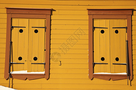 苏门林纳多姿多彩的建筑橙子建筑学天空房子黄色要塞窗户图片
