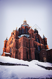 芬兰赫尔辛基Uspenski大教堂 广场照片图片