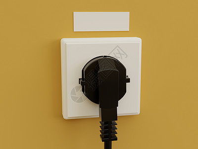 电插座渲染连接器插图塑料男性电缆别针指示牌插头房间图片