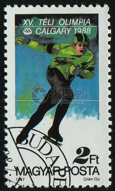 邮票冰鞋运动插图游戏地址季节邮政集邮速度传单图片