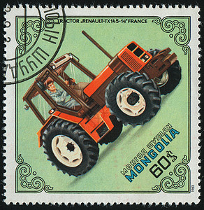 邮票卡片邮件邮局邮戳地址力量拖拉机运输农民发电机图片