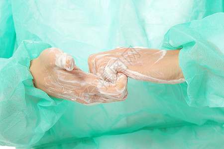 女性外科医生洗手病菌药品技术员清洁度程序控制细菌临床从业者工作图片