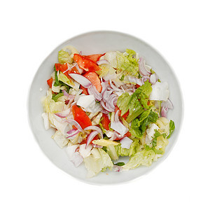 沙拉盘子餐饮健康食物厨房白色绿色饮食产品营养图片