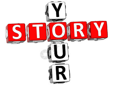 你的 故事题词历史流行语游戏插图创造力字母盒子立方体白色图片